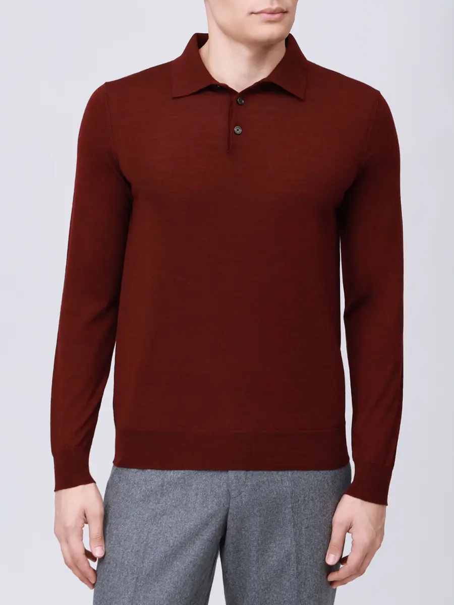 Поло из шерсти и шелка