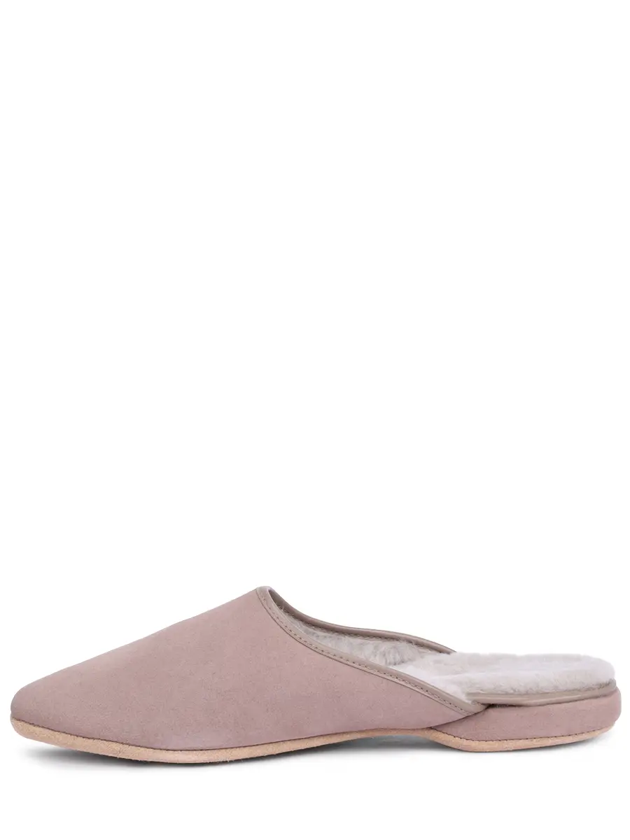 Тапочки замшевые на меху