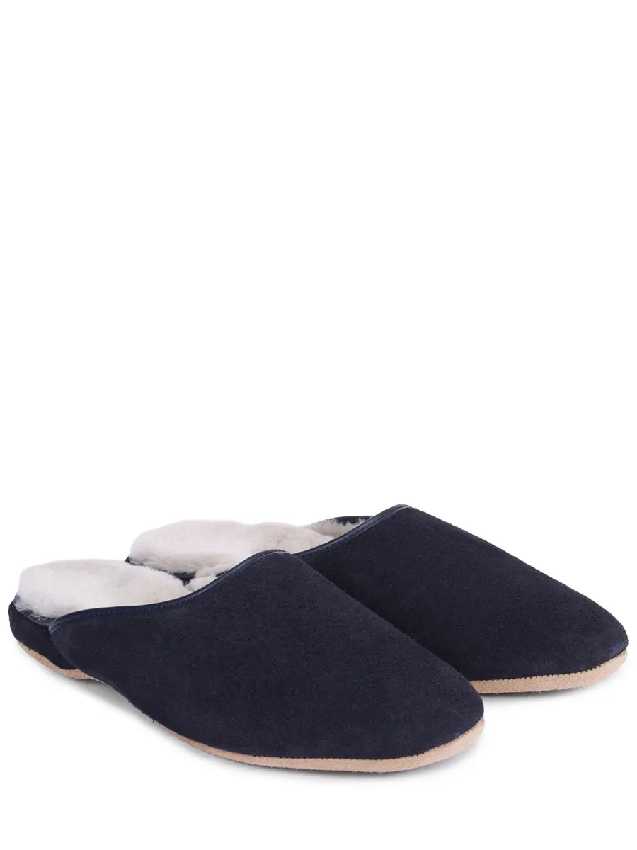 Тапочки замшевые на меху