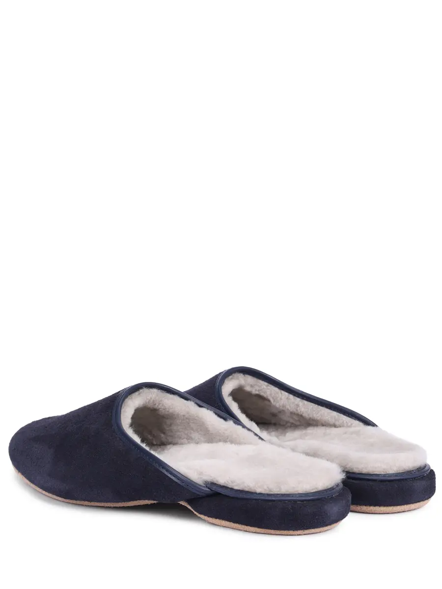 Тапочки замшевые на меху