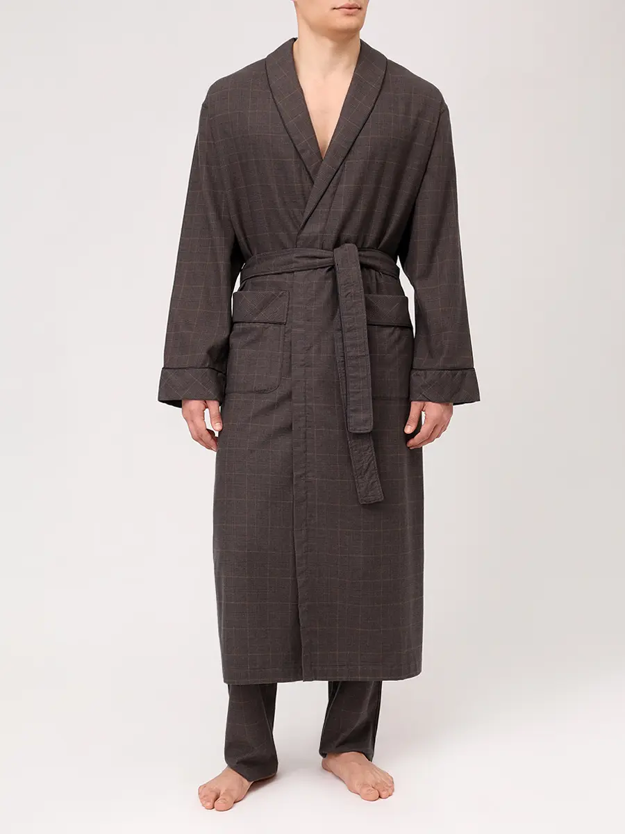 Халат из хлопка и шерсти