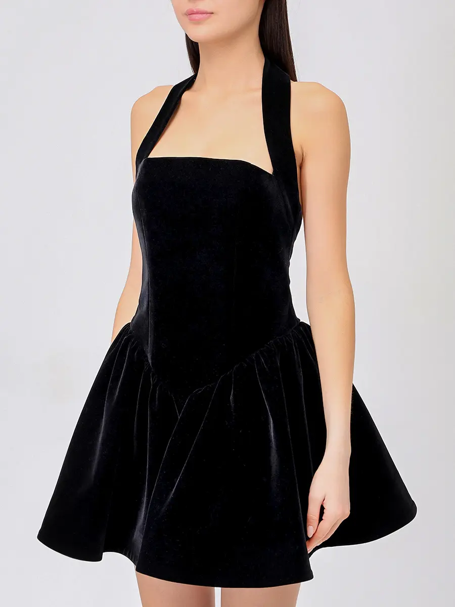 Платье бархатное