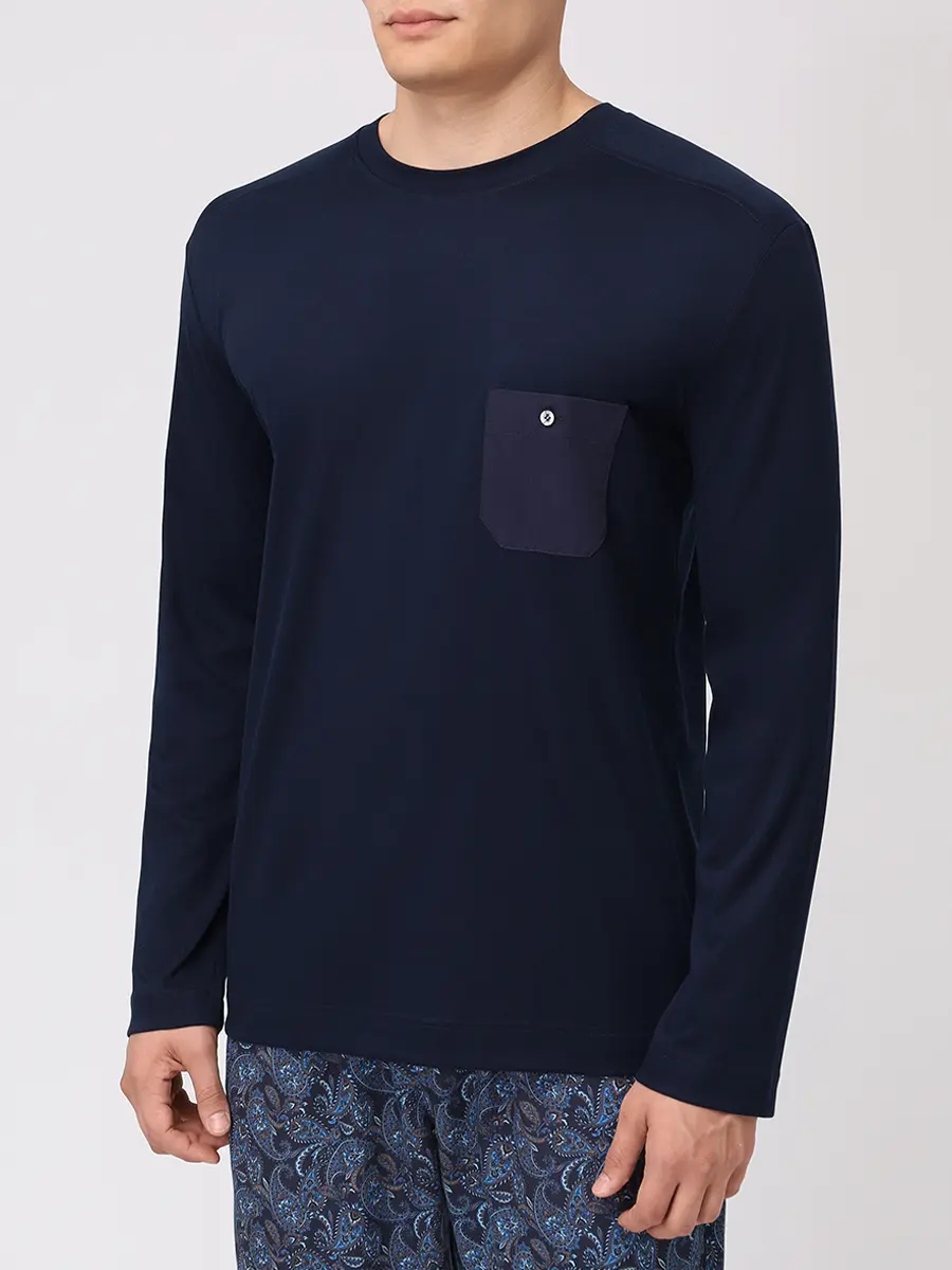 Лонгслив из хлопка и модала