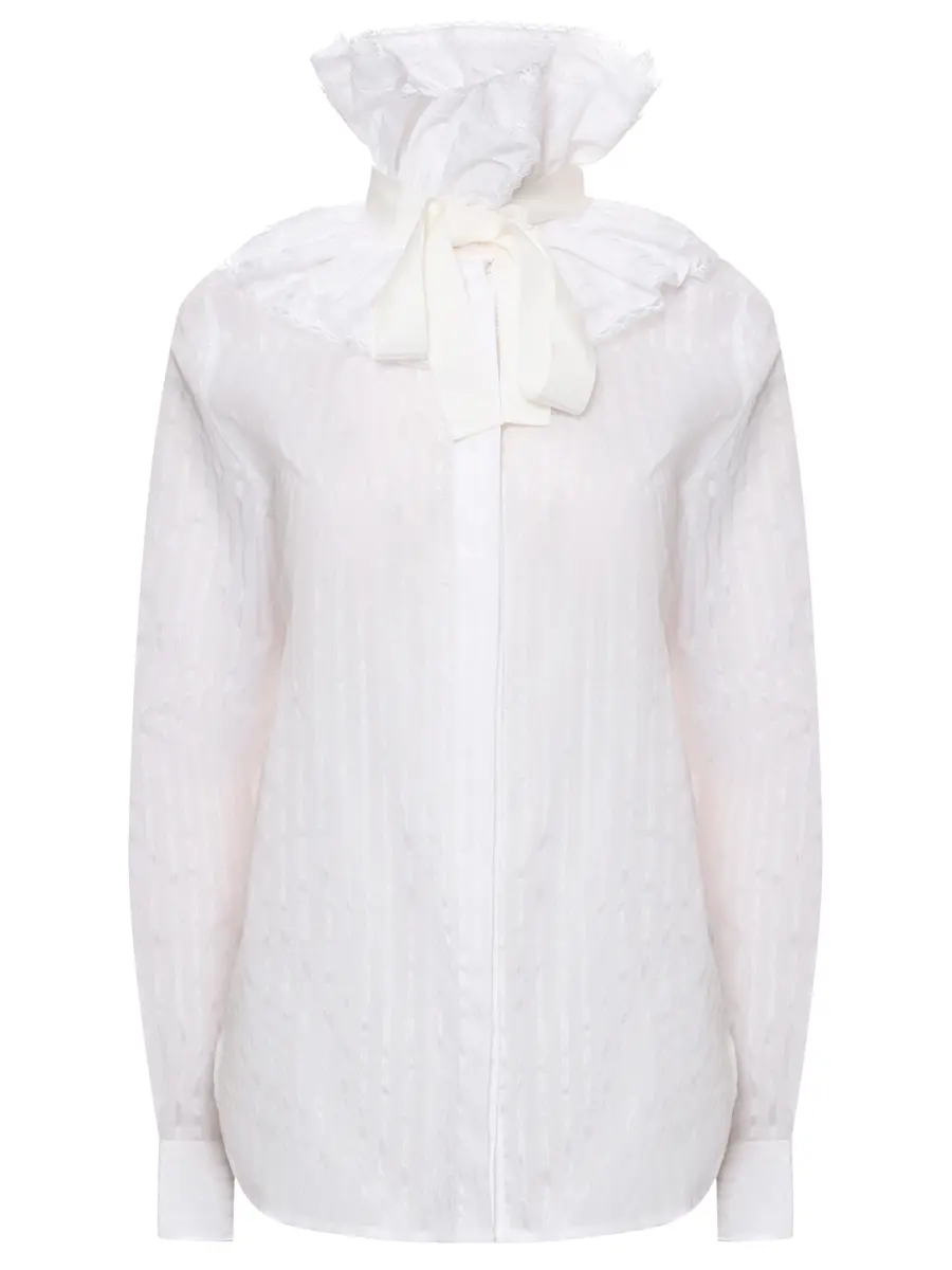 Блуза с жабо