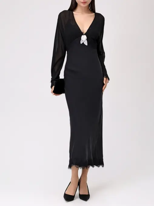 Платье с кружевом LAROOM