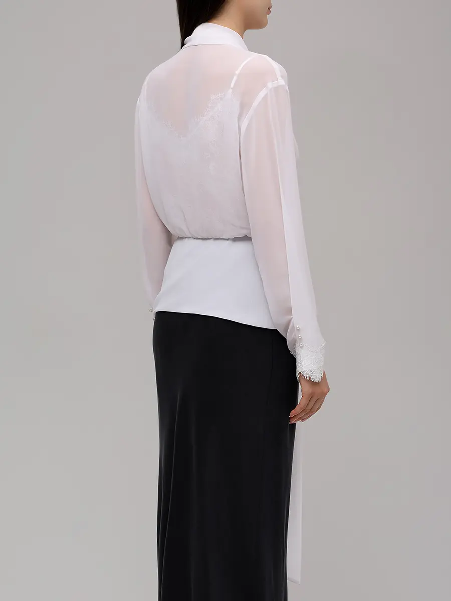 Блуза с кружевом