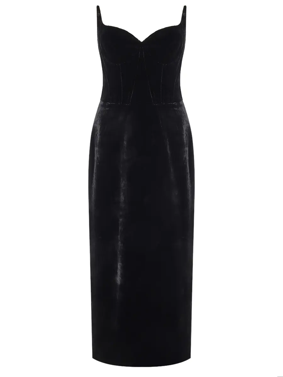 Платье бархатное