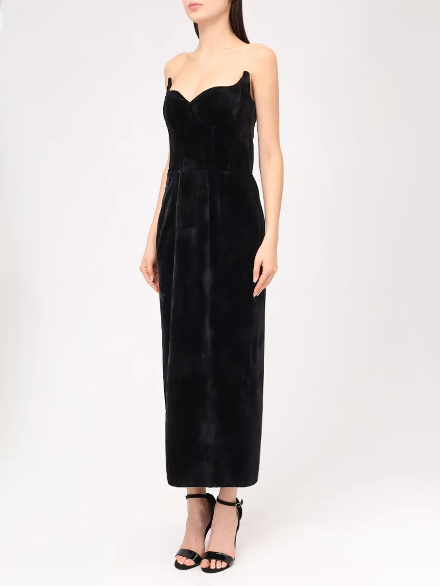 Платье бархатное