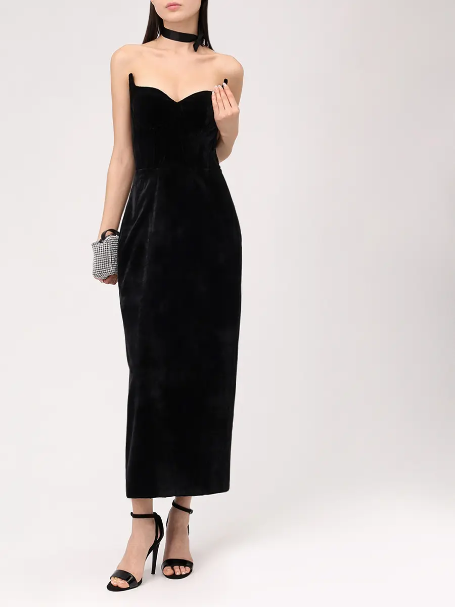 Платье бархатное