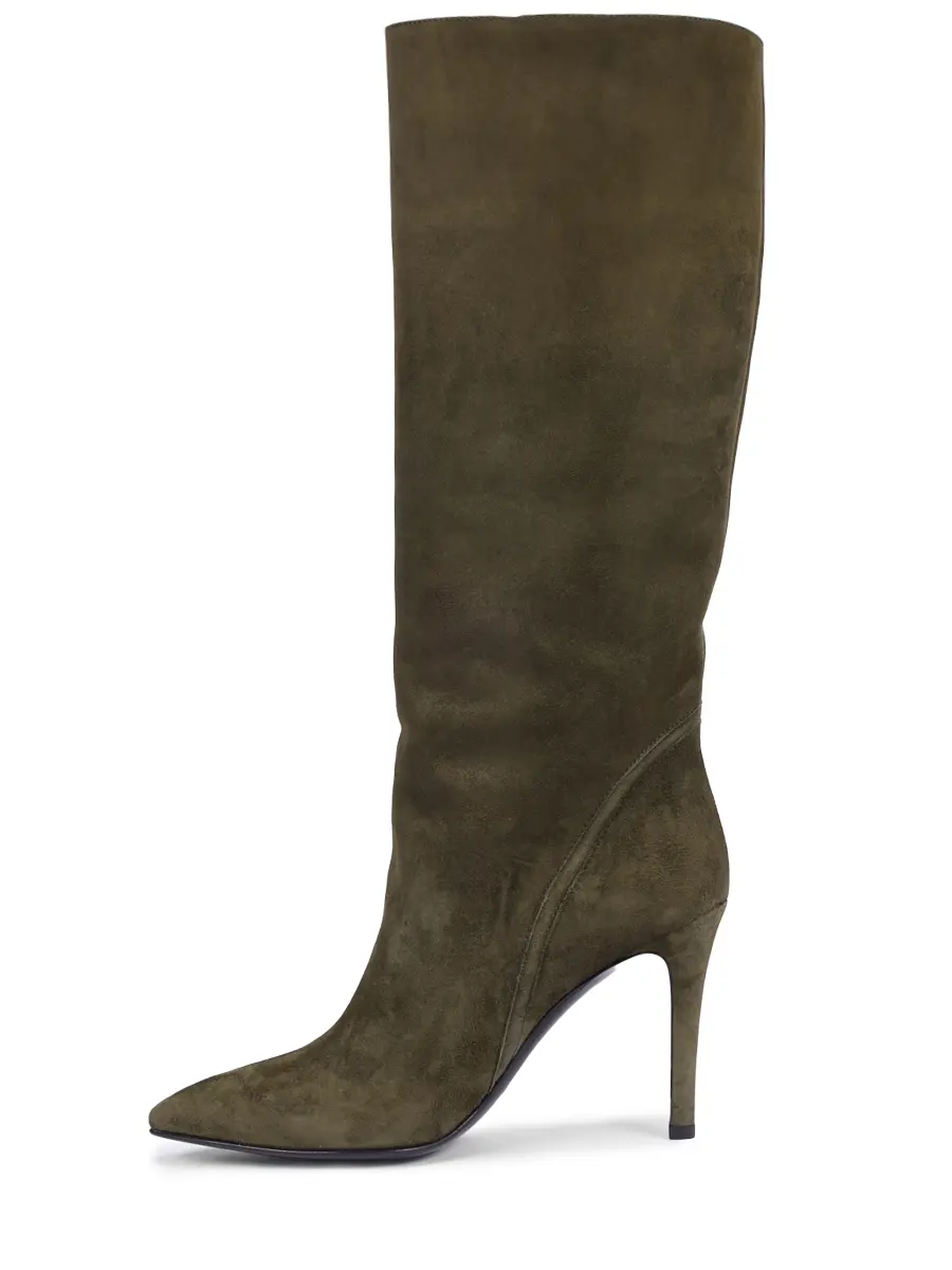 Сапоги замшевые