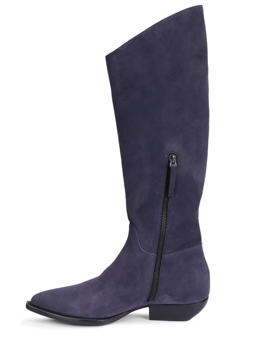 Сапоги замшевые