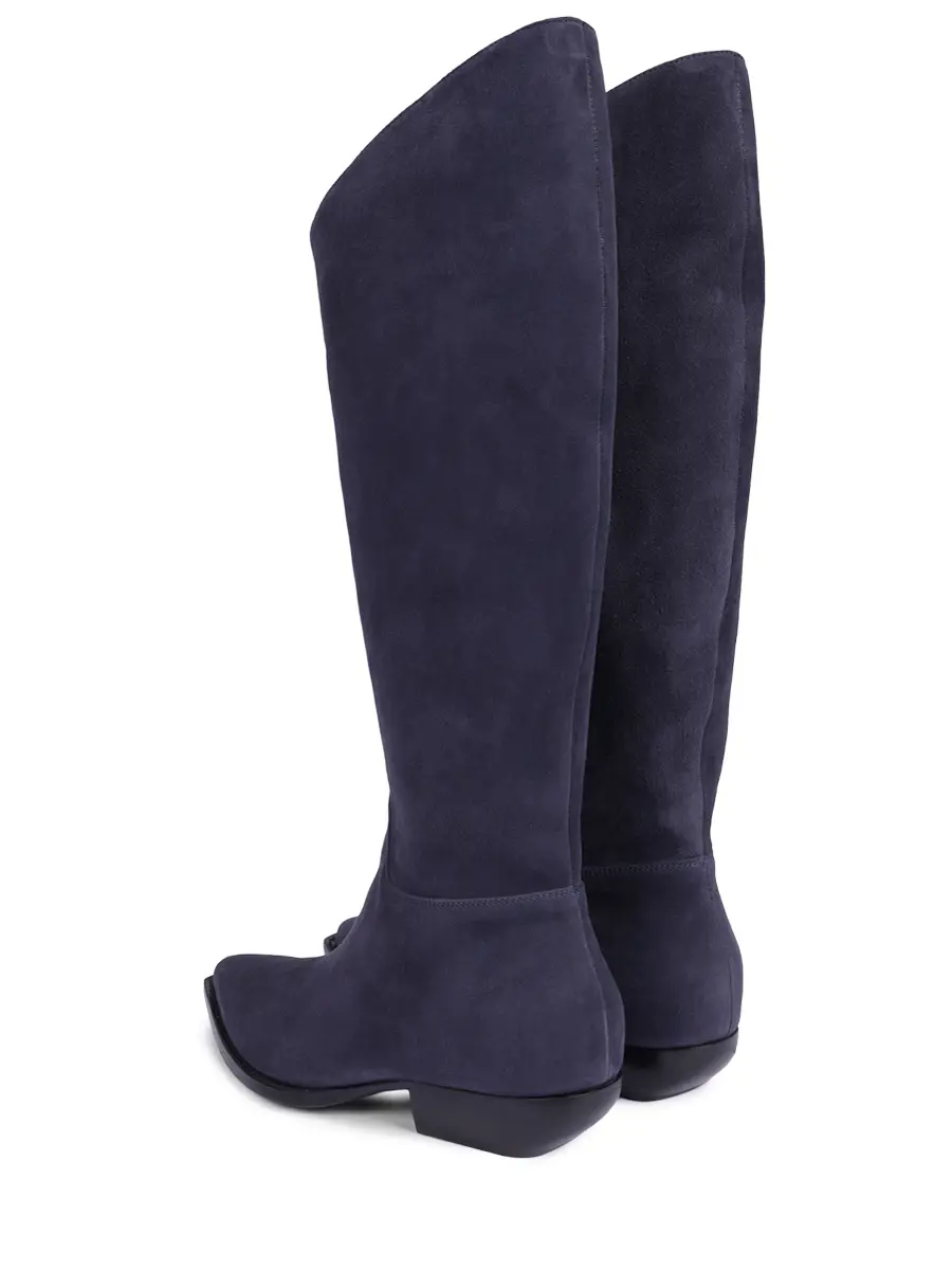 Сапоги замшевые