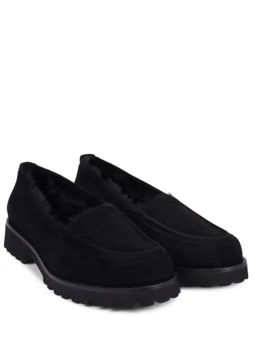 Лоферы замшевые на меху REFINED