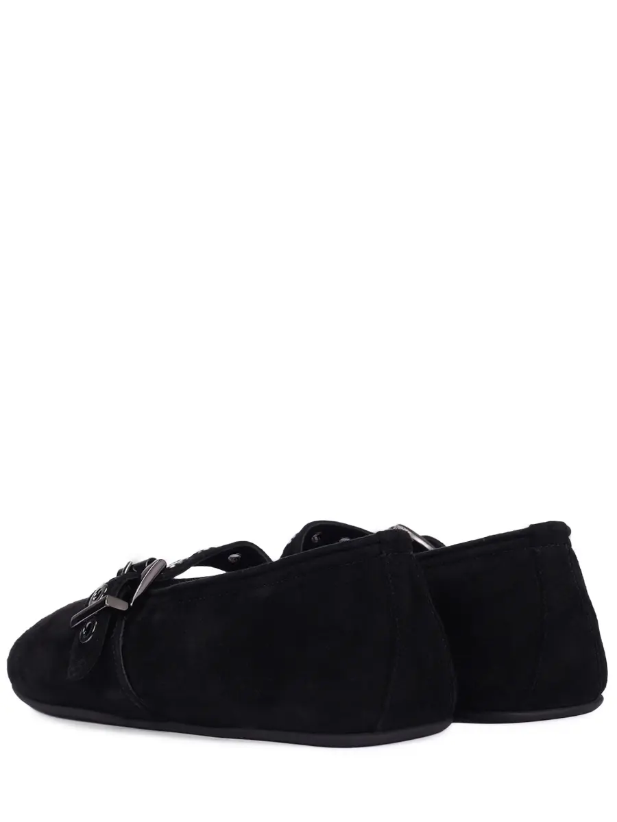 Балетки замшевые на меху