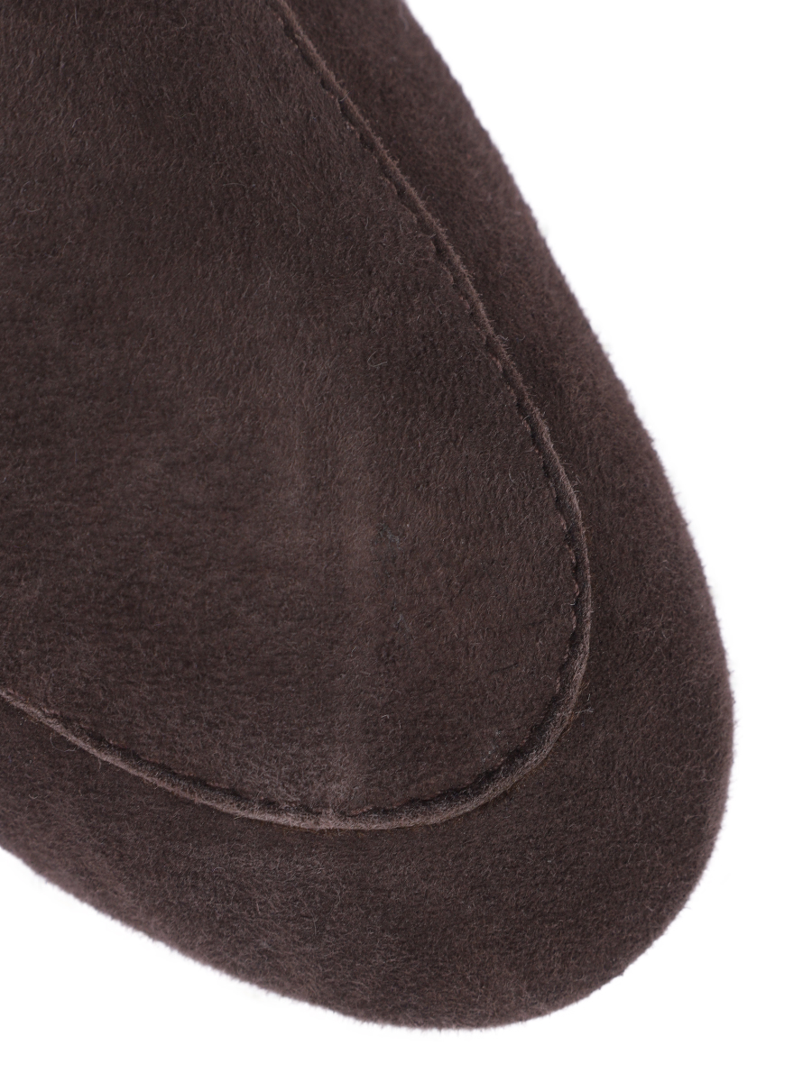 Лоферы замшевые на меху
