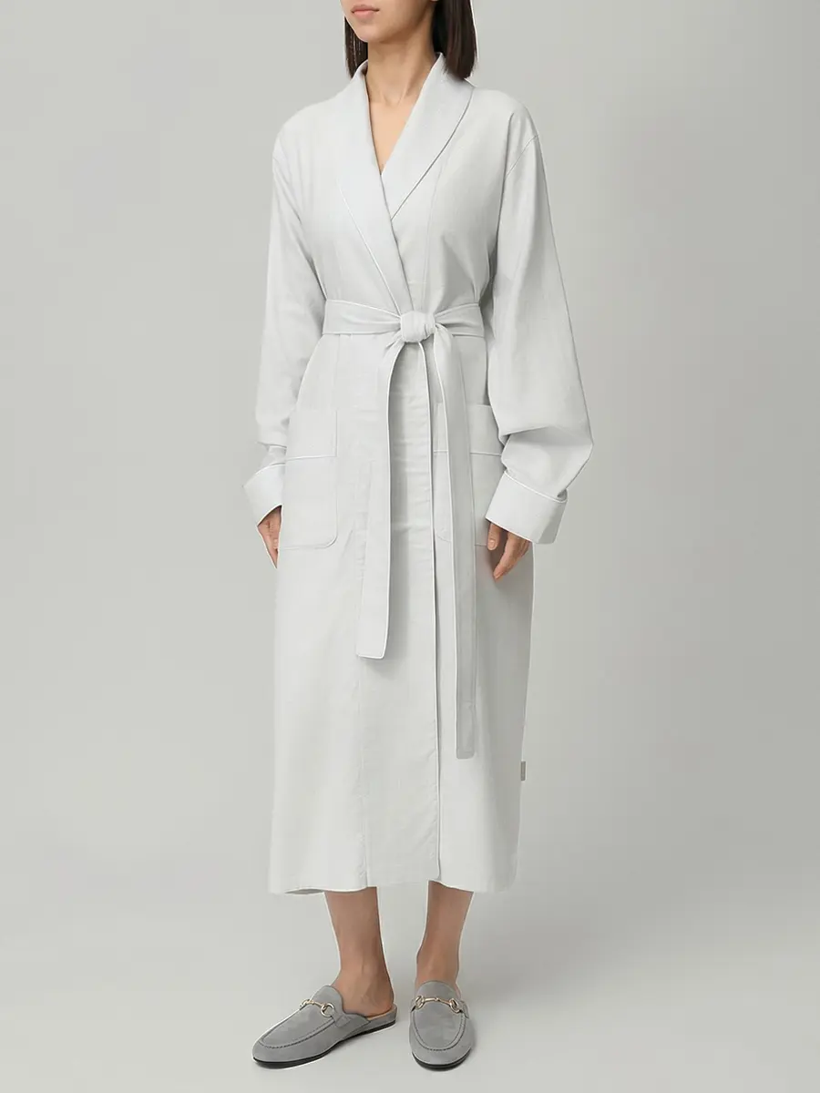 Халат из хлопка и шерсти