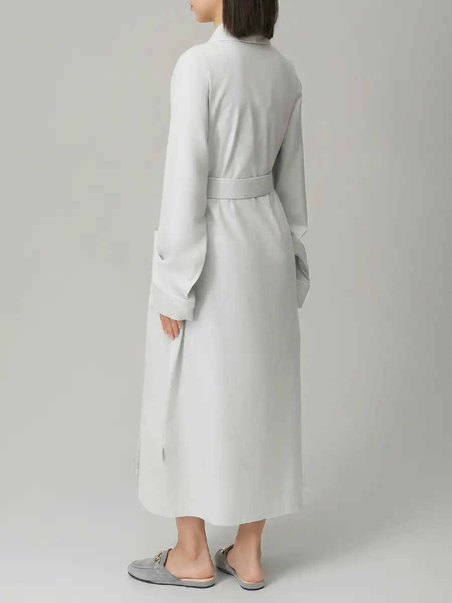 Халат из хлопка и шерсти