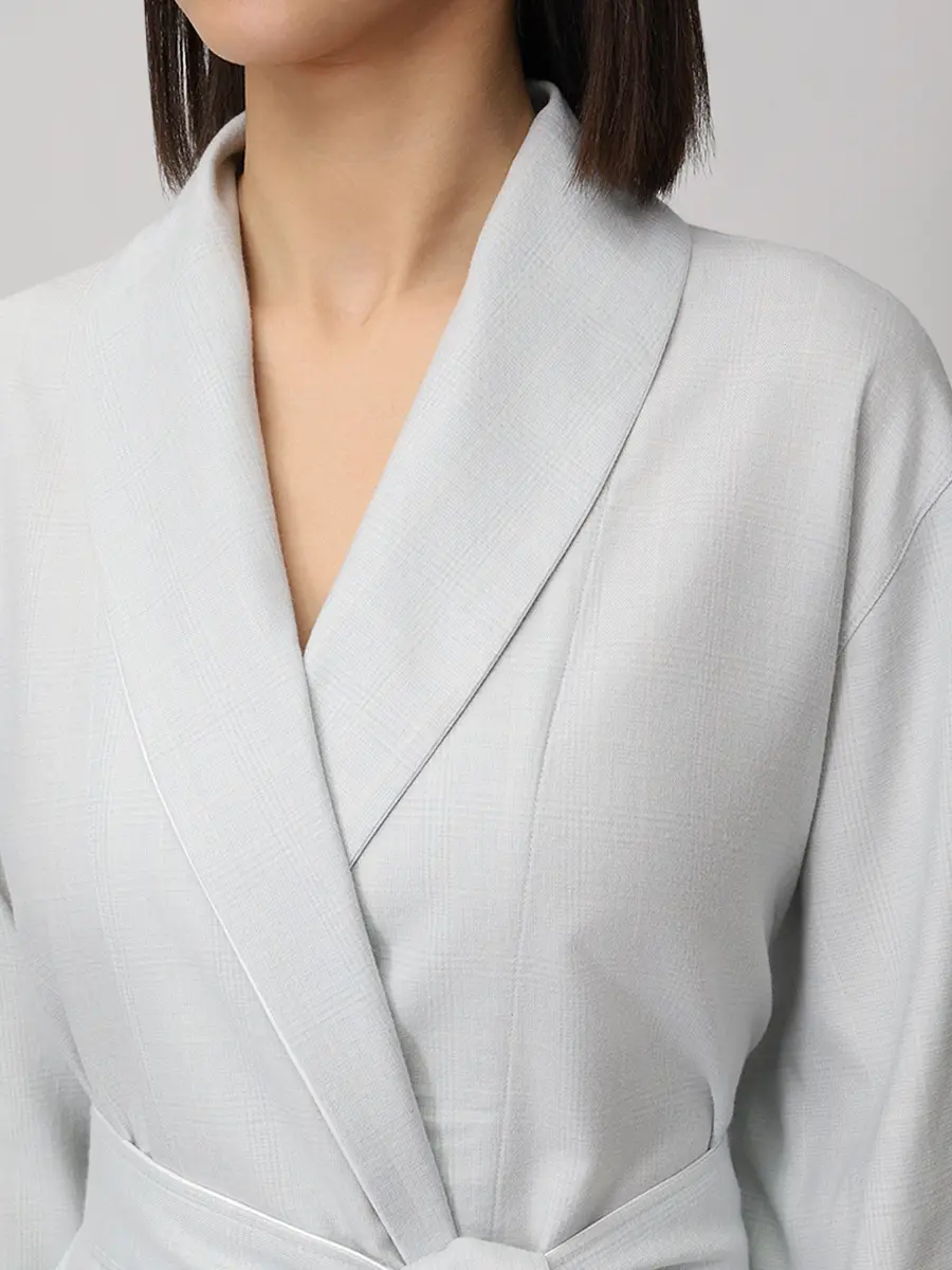 Халат из хлопка и шерсти