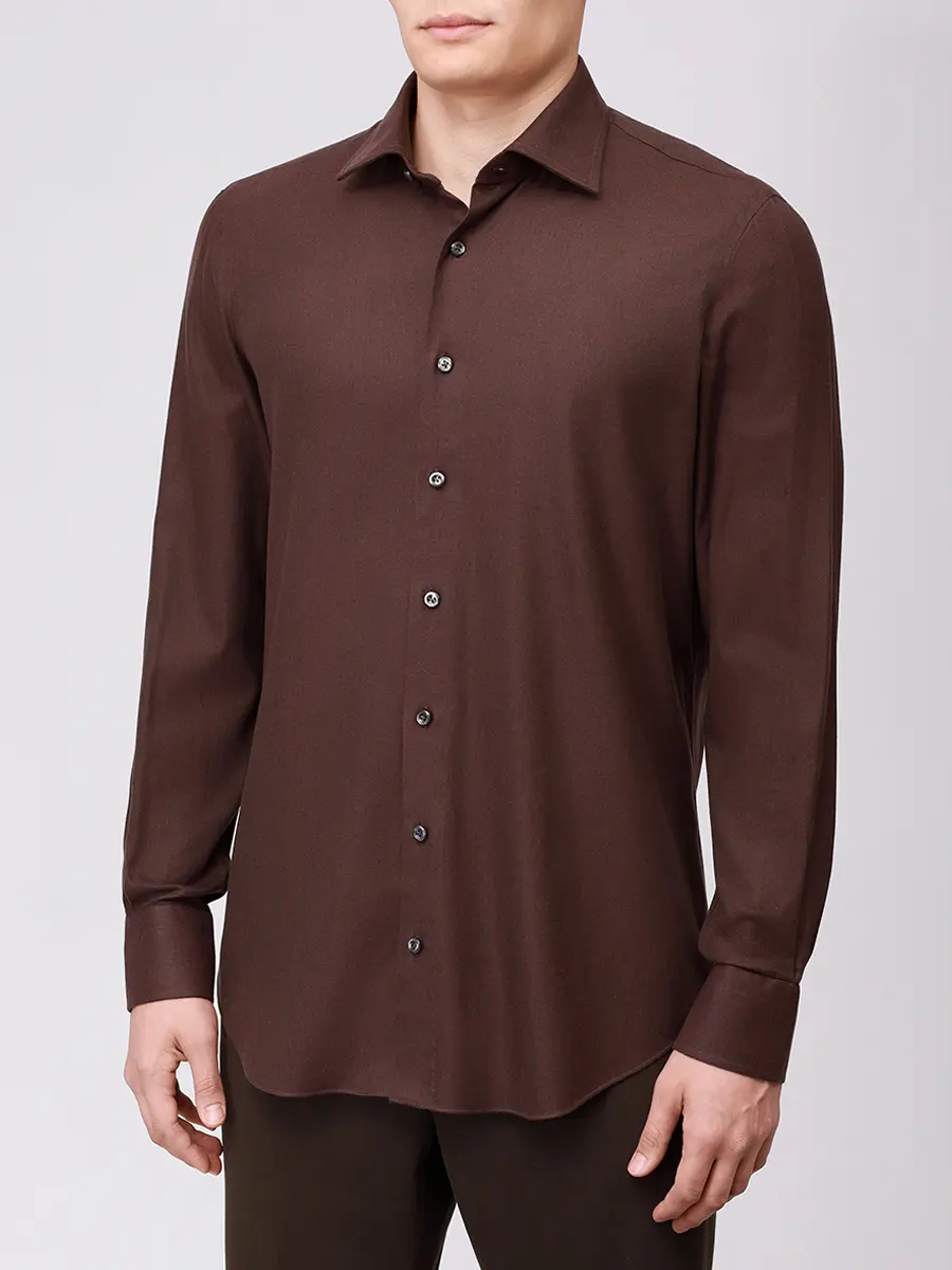 Рубашка Regular Fit из хлопка и лиоцелла