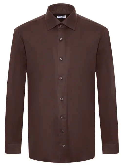 Рубашка Regular Fit из хлопка и лиоцелла CESARE ATTOLINI