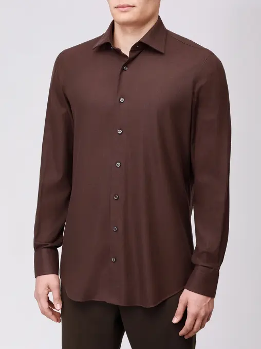 Рубашка Regular Fit из хлопка и лиоцелла CESARE ATTOLINI