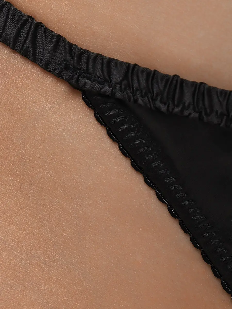 Трусы-танга с кружевом