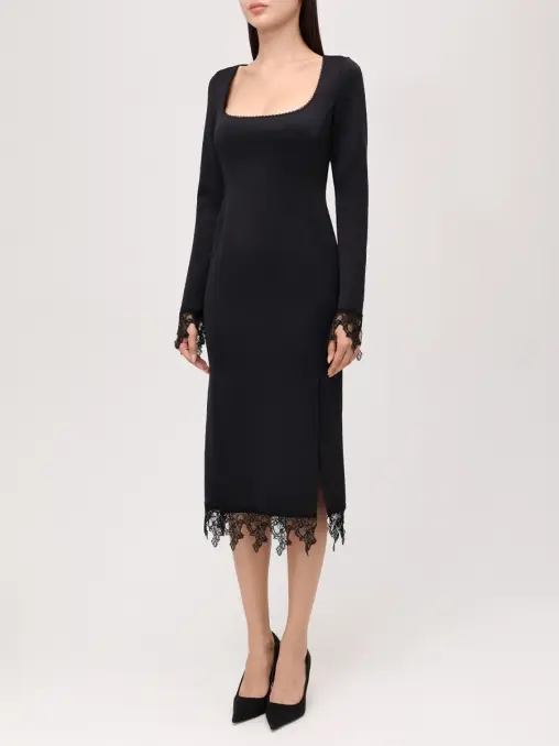 Платье с кружевом BLUMARINE
