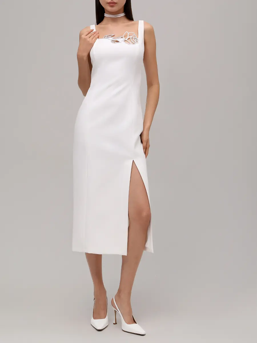 Платье однотонное