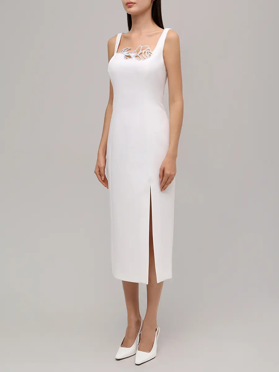 Платье однотонное