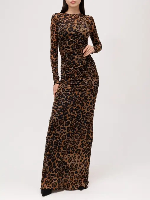 Платье с принтом BLUMARINE