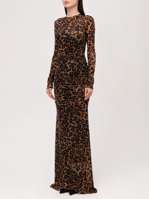 Платье с принтом BLUMARINE
