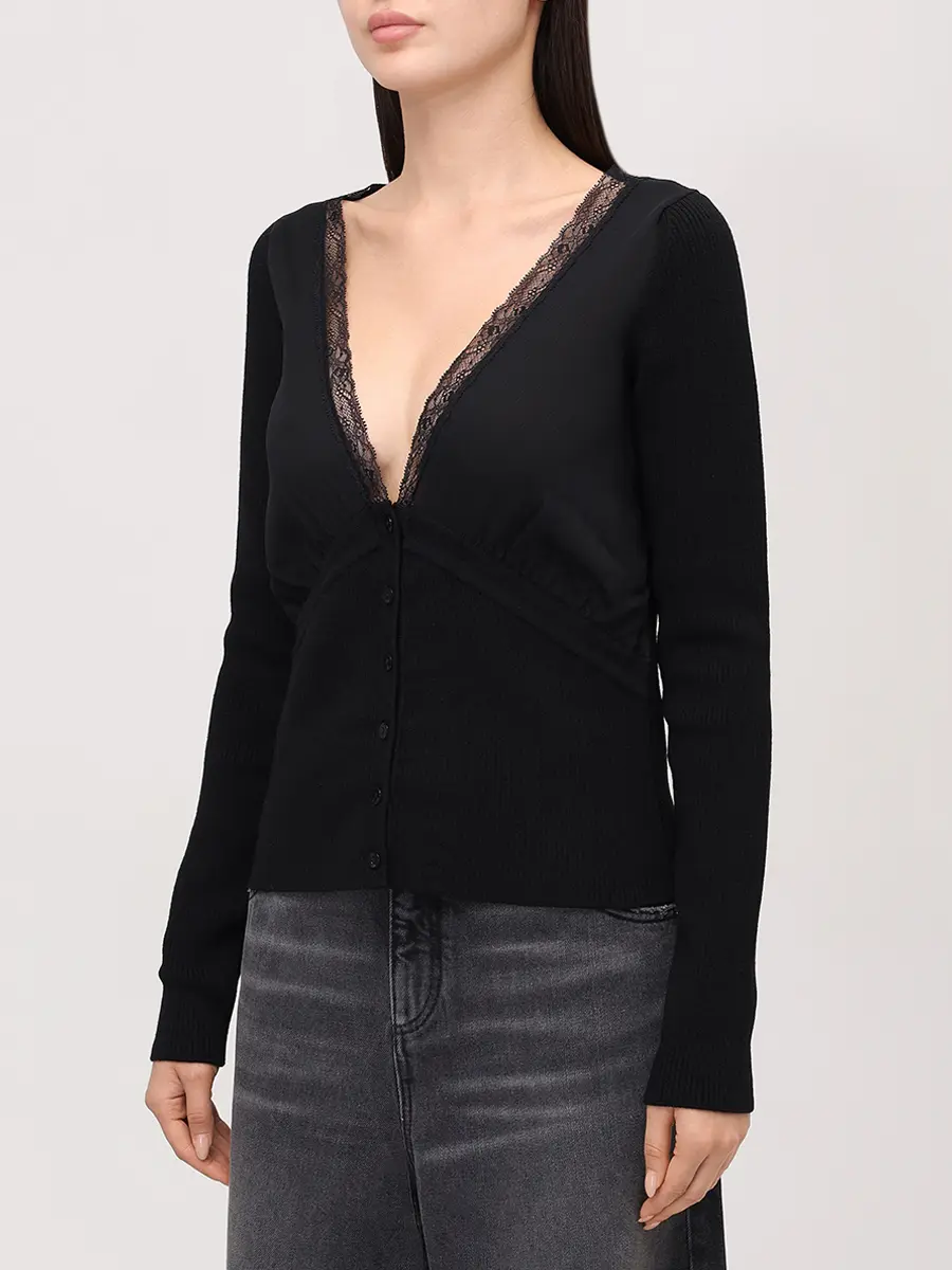 Кардиган комбинированный