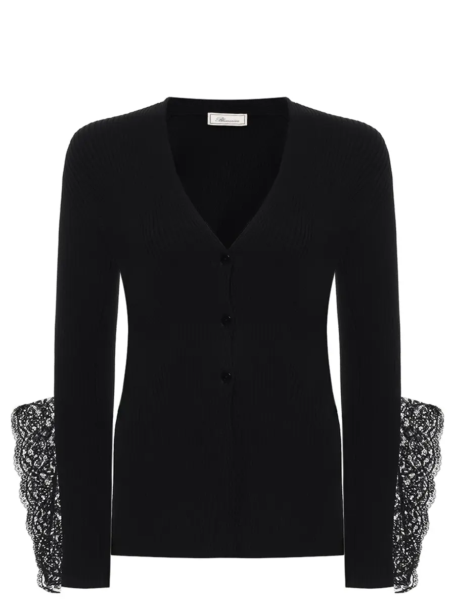 Кардиган из вискозы с кружевом