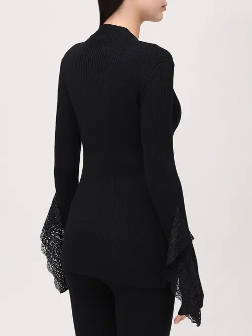Кардиган из вискозы с кружевом BLUMARINE