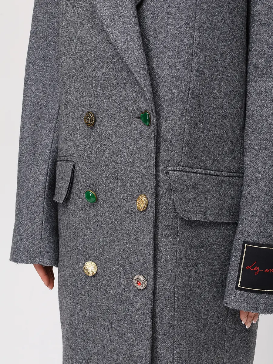 Пальто шерстяное