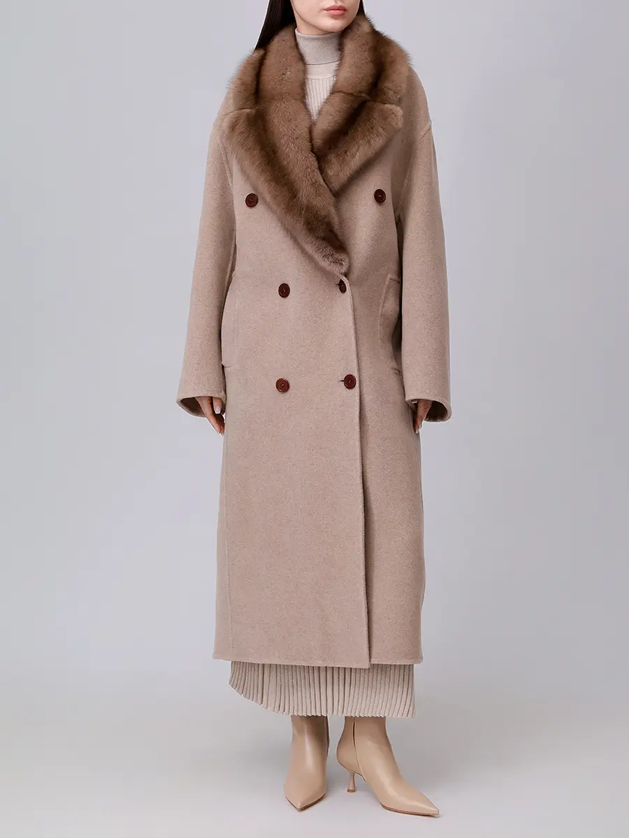 Пальто однотонное