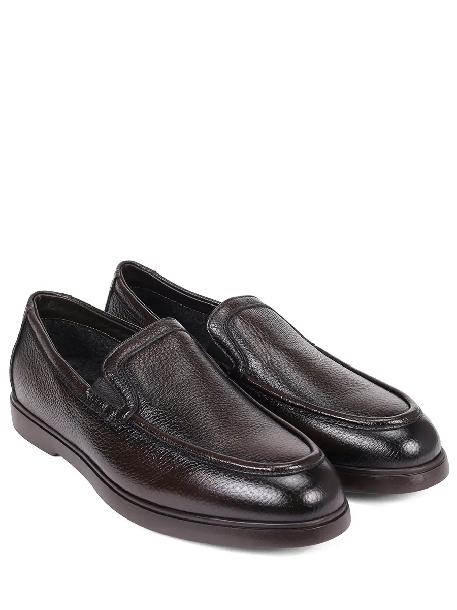 Лоферы кожаные на байке