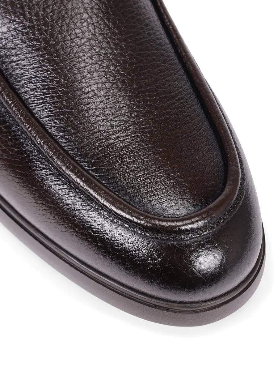 Лоферы кожаные на байке