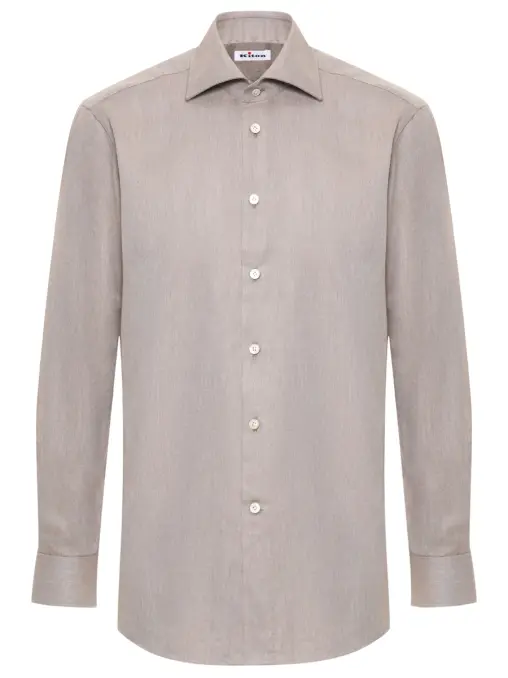 Рубашка Slim Fit из хлопка и лиоцелла KITON