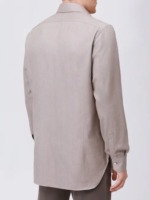 Рубашка Slim Fit из хлопка и лиоцелла KITON