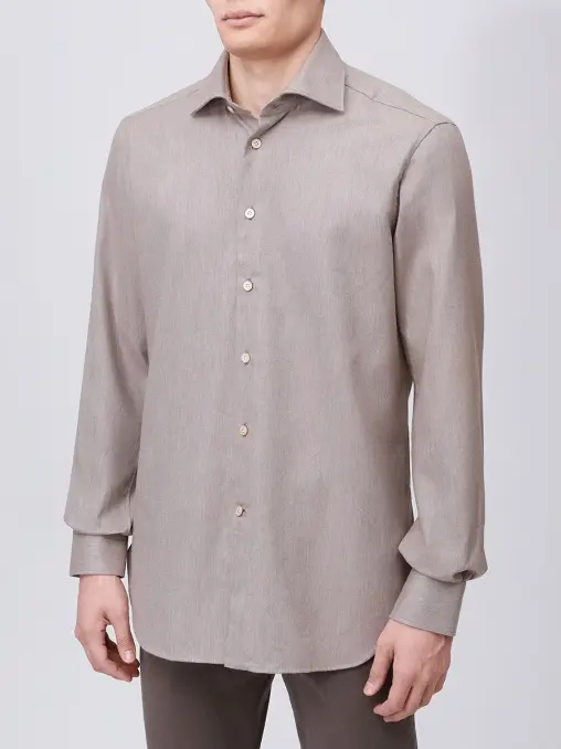 Рубашка Slim Fit из хлопка и лиоцелла KITON