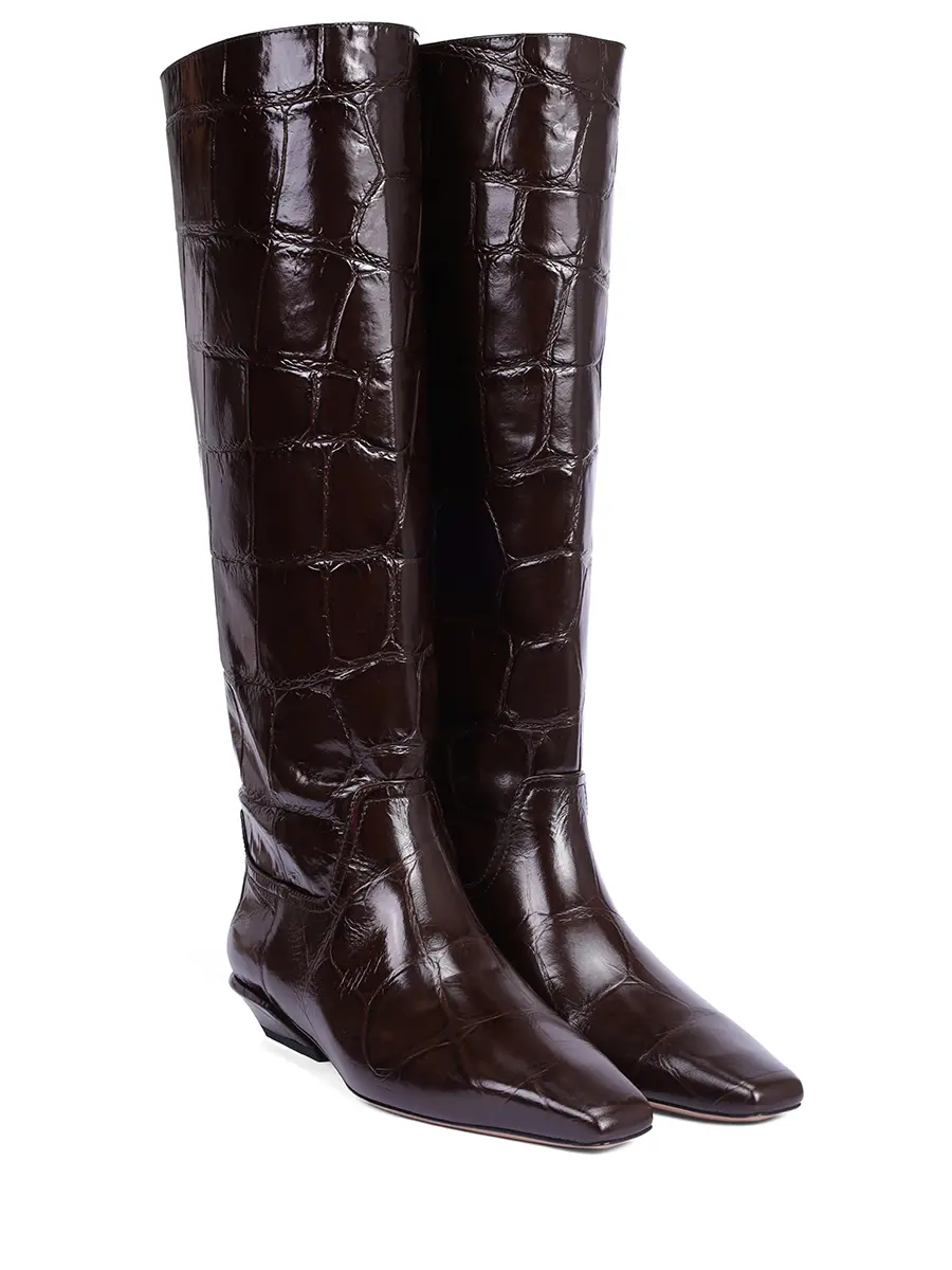 Сапоги кожаные