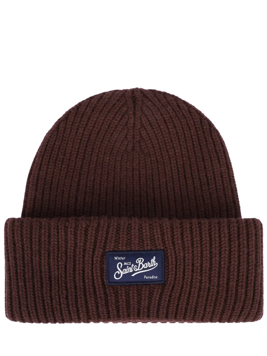 Шапка из шерсти и вискозы