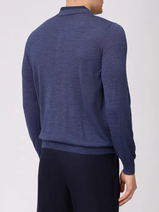 Поло из шерсти и шелка BERTOLO LUXURY MENSWEAR