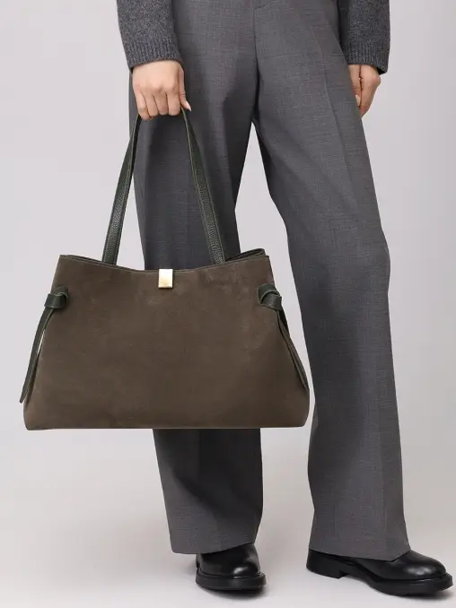 Сумка замшевая Gyoza Tote YUZEFI