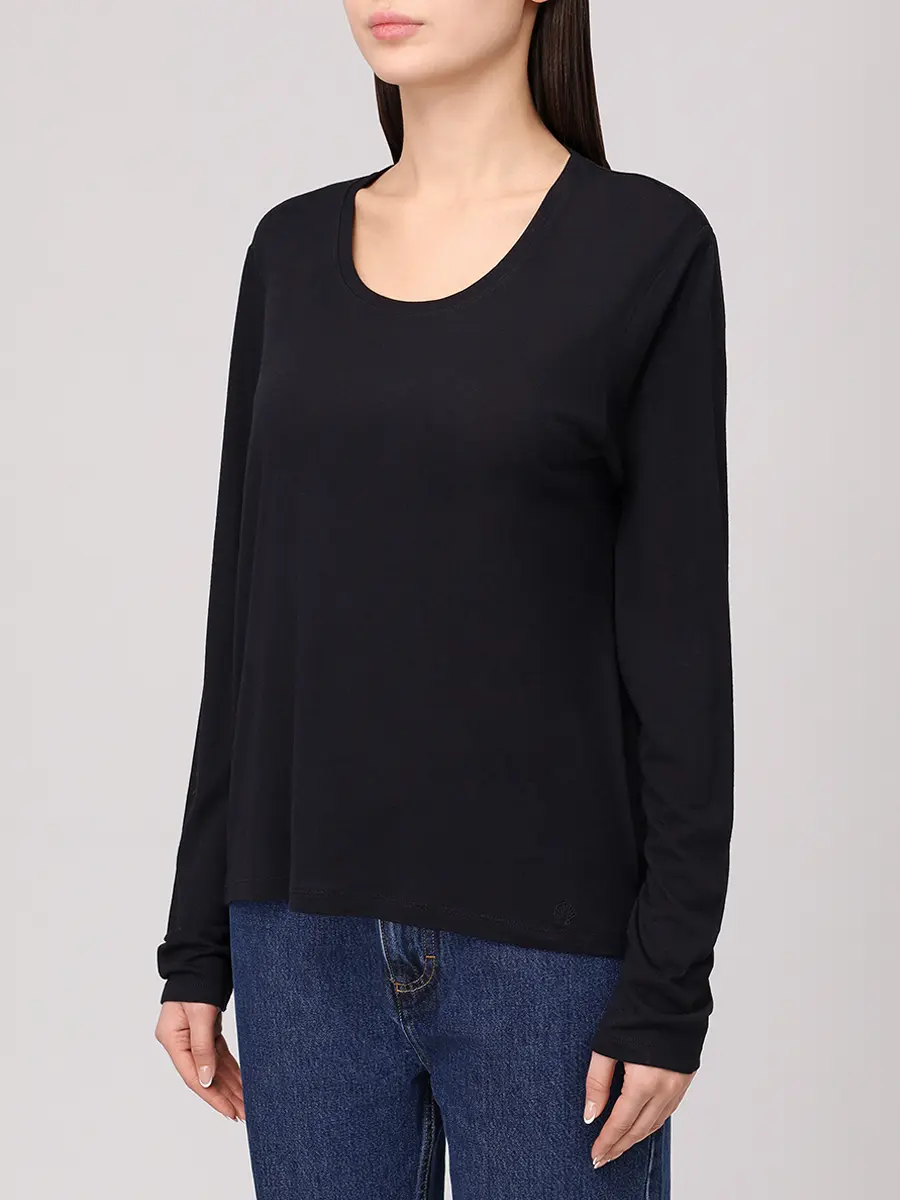 Лонгслив из вискозы и шерсти Ava