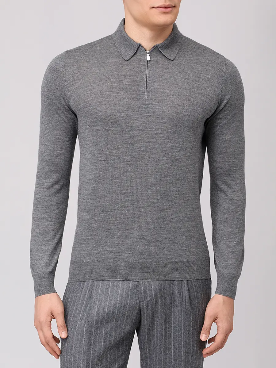 Поло из шерсти и шелка