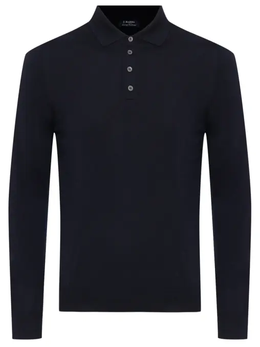 Поло из шерсти и шелка BARBA NAPOLI
