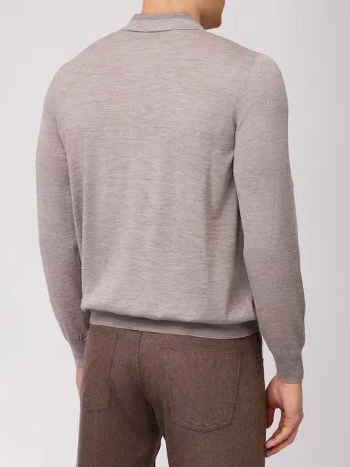 Поло из шерсти и шелка BERTOLO LUXURY MENSWEAR