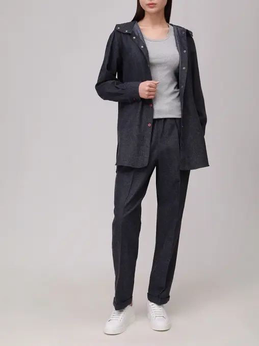 Брюки из кашемира и хлопка KITON